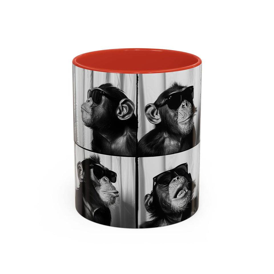 Monkey Photo Booth Accent Coffee Mug