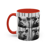 Pig Photo Booth Accent Coffee Mugs