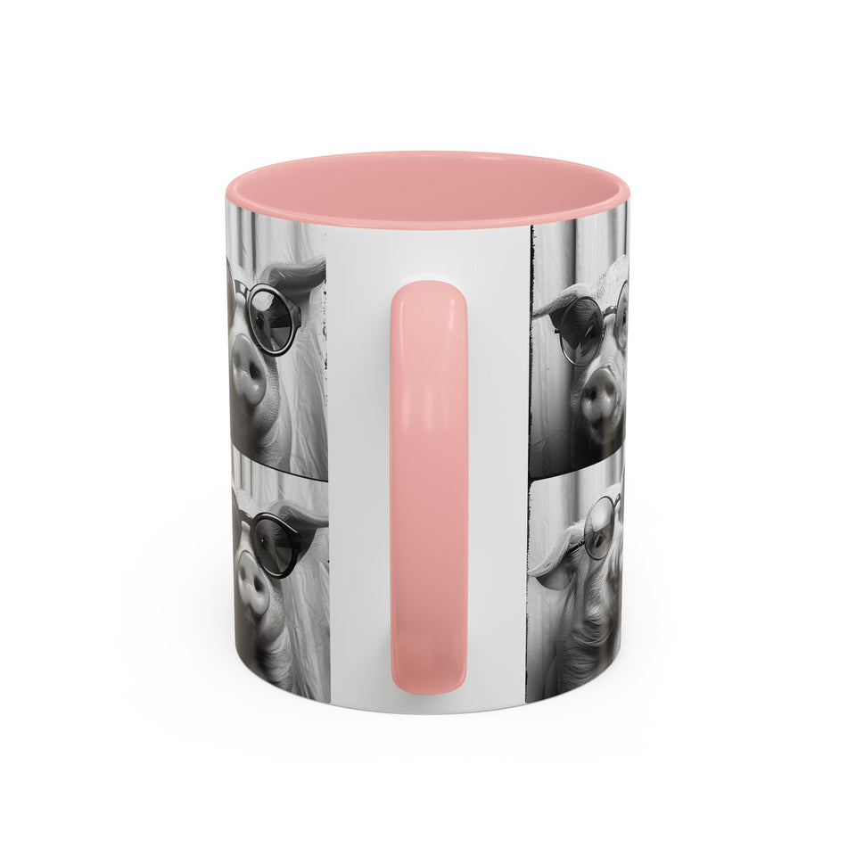 Pig Photo Booth Accent Coffee Mugs