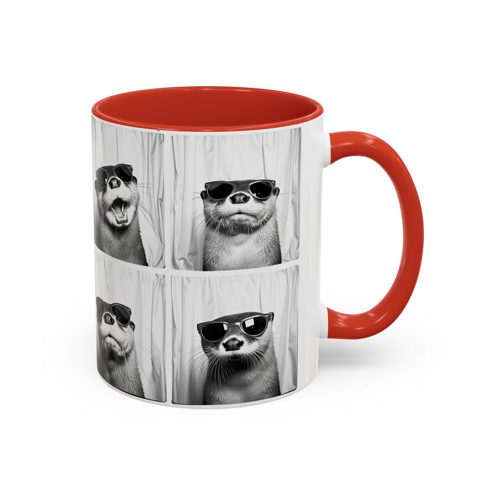 Otter Photo Booth Accent Coffee Mug, 11oz