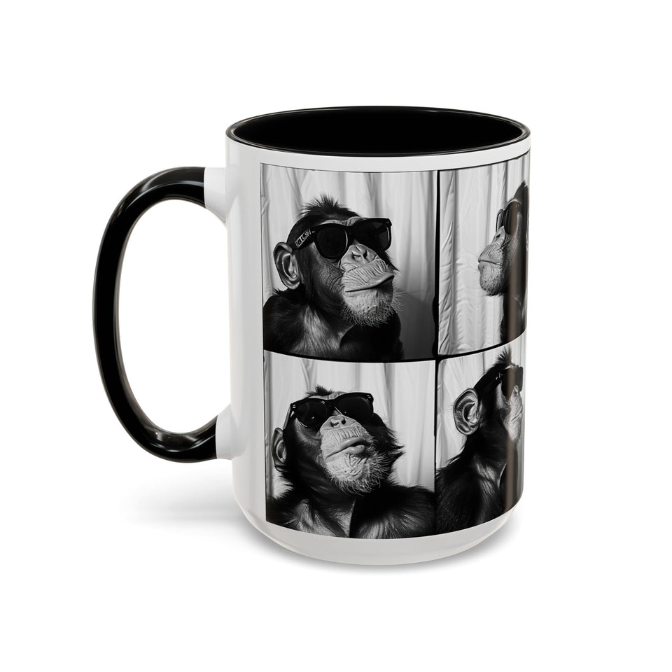 Monkey Photo Booth Accent Coffee Mug