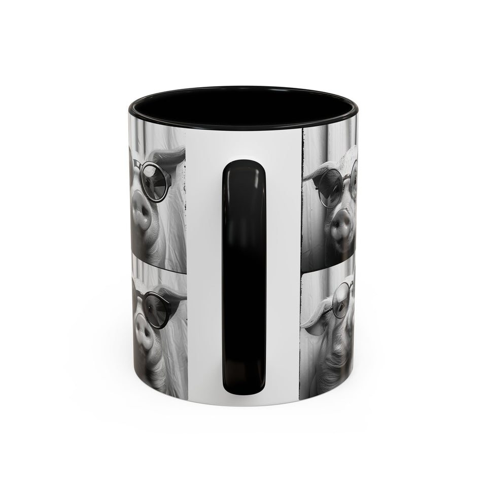 Pig Photo Booth Accent Coffee Mugs