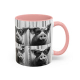 Pig Photo Booth Accent Coffee Mugs