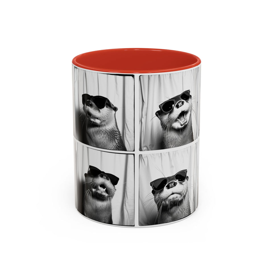 Otter Photo Booth Accent Coffee Mug, 11oz