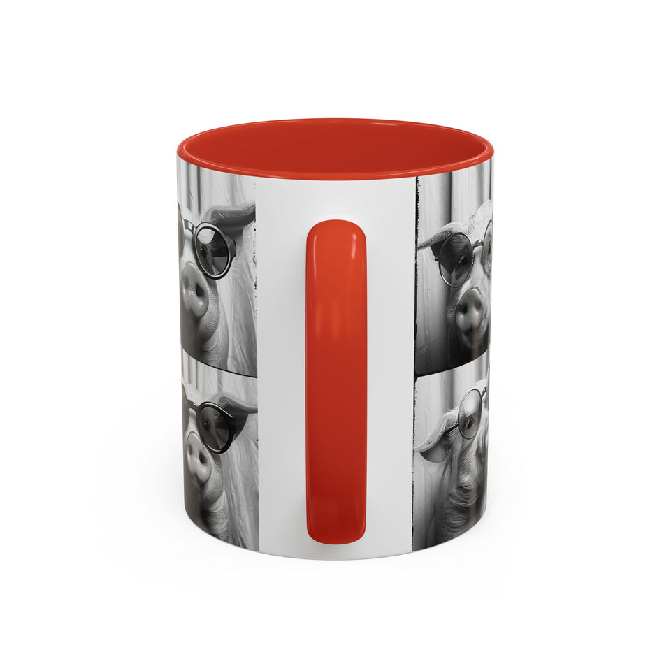 Pig Photo Booth Accent Coffee Mugs