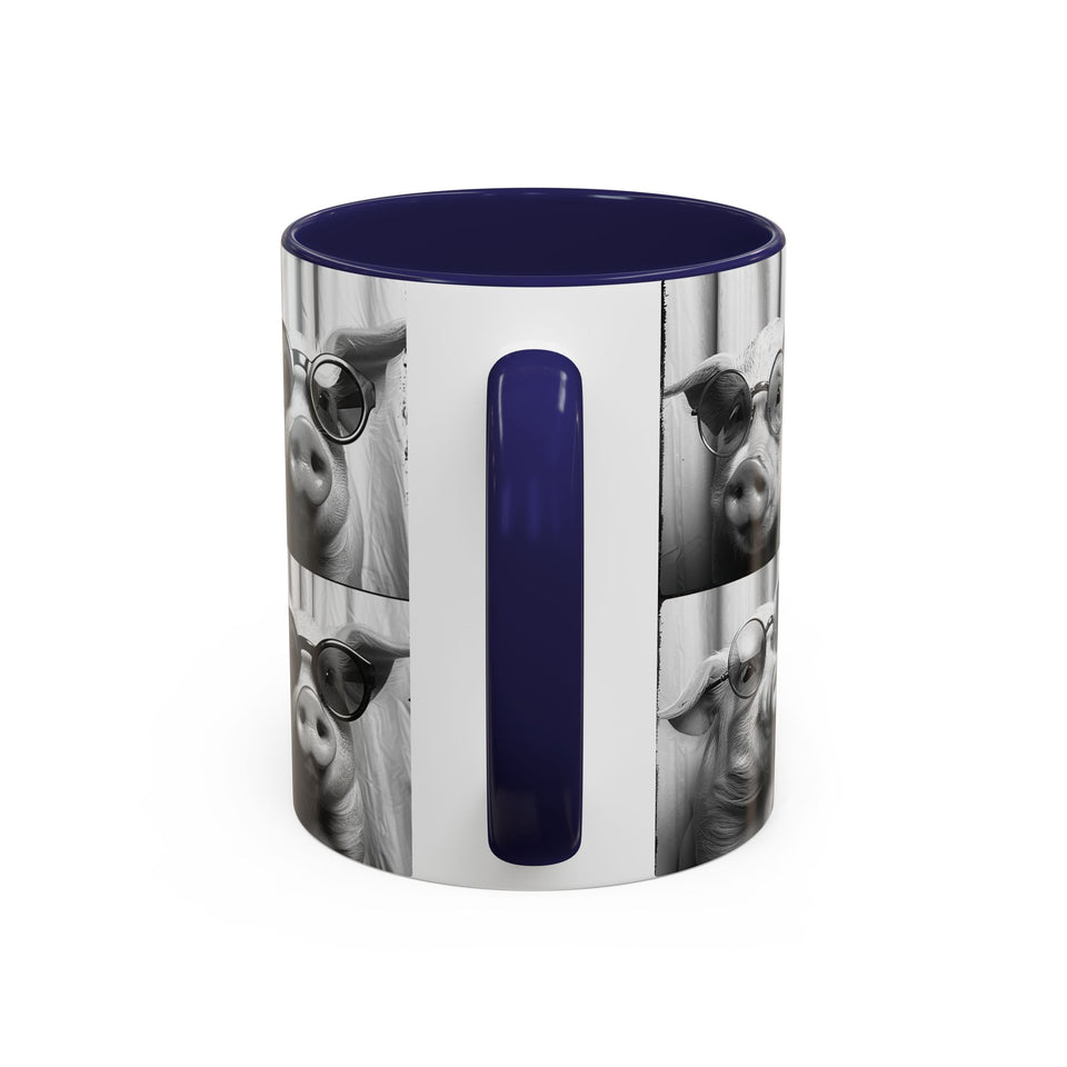 Pig Photo Booth Accent Coffee Mugs