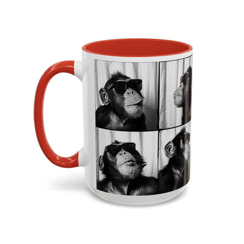 Monkey Photo Booth Accent Coffee Mug