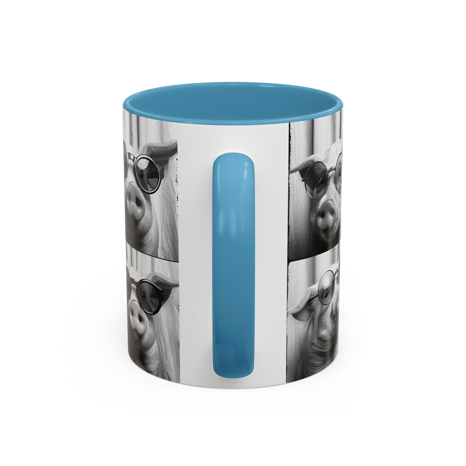 Pig Photo Booth Accent Coffee Mugs