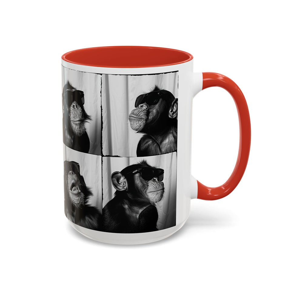 Monkey Photo Booth Accent Coffee Mug