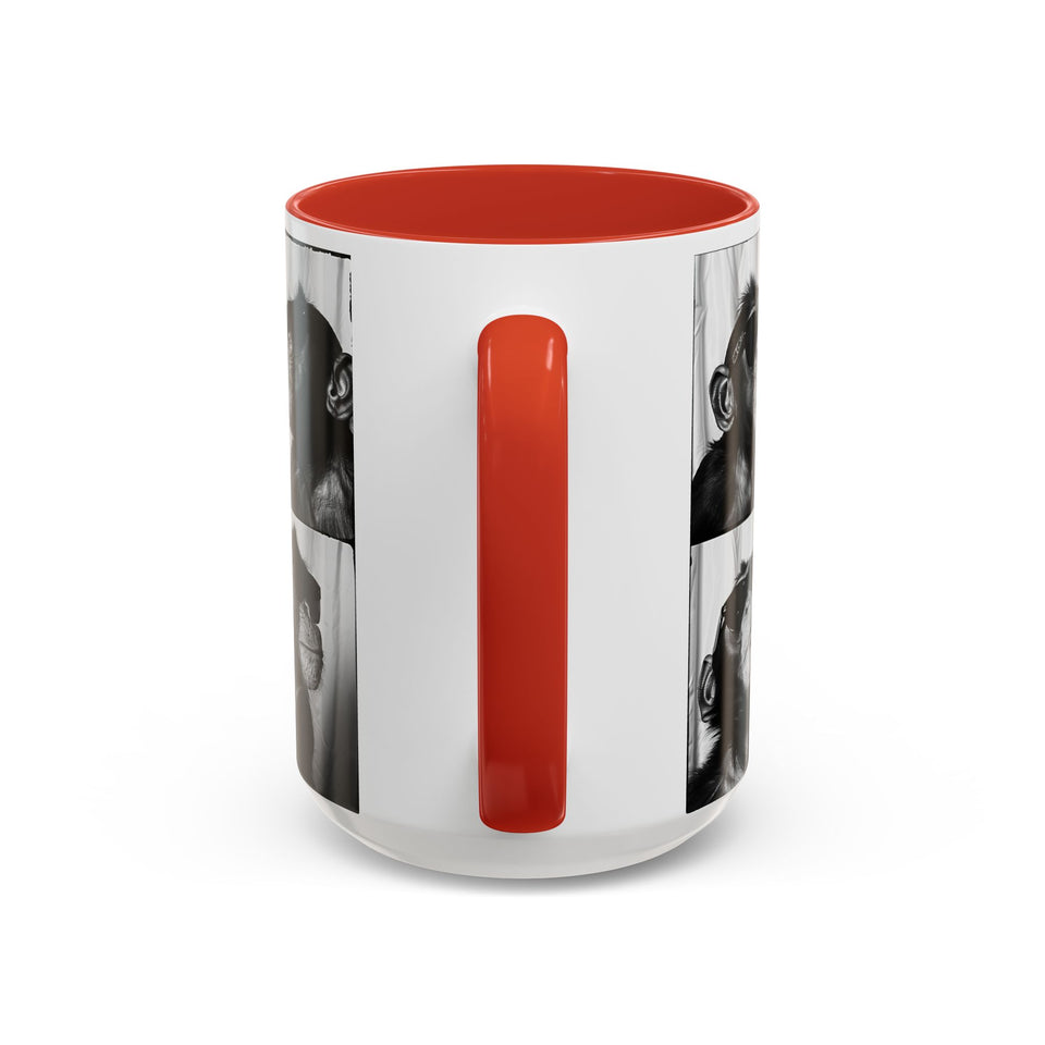 Monkey Photo Booth Accent Coffee Mug