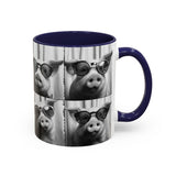Pig Photo Booth Accent Coffee Mugs