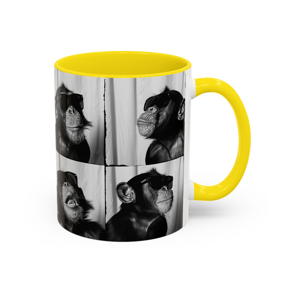 Monkey Photo Booth Accent Coffee Mug