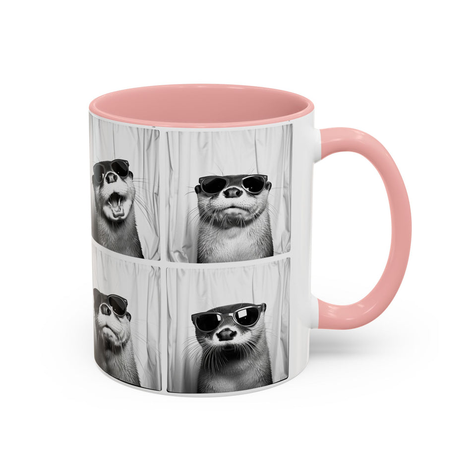 Otter Photo Booth Accent Coffee Mug, 11oz