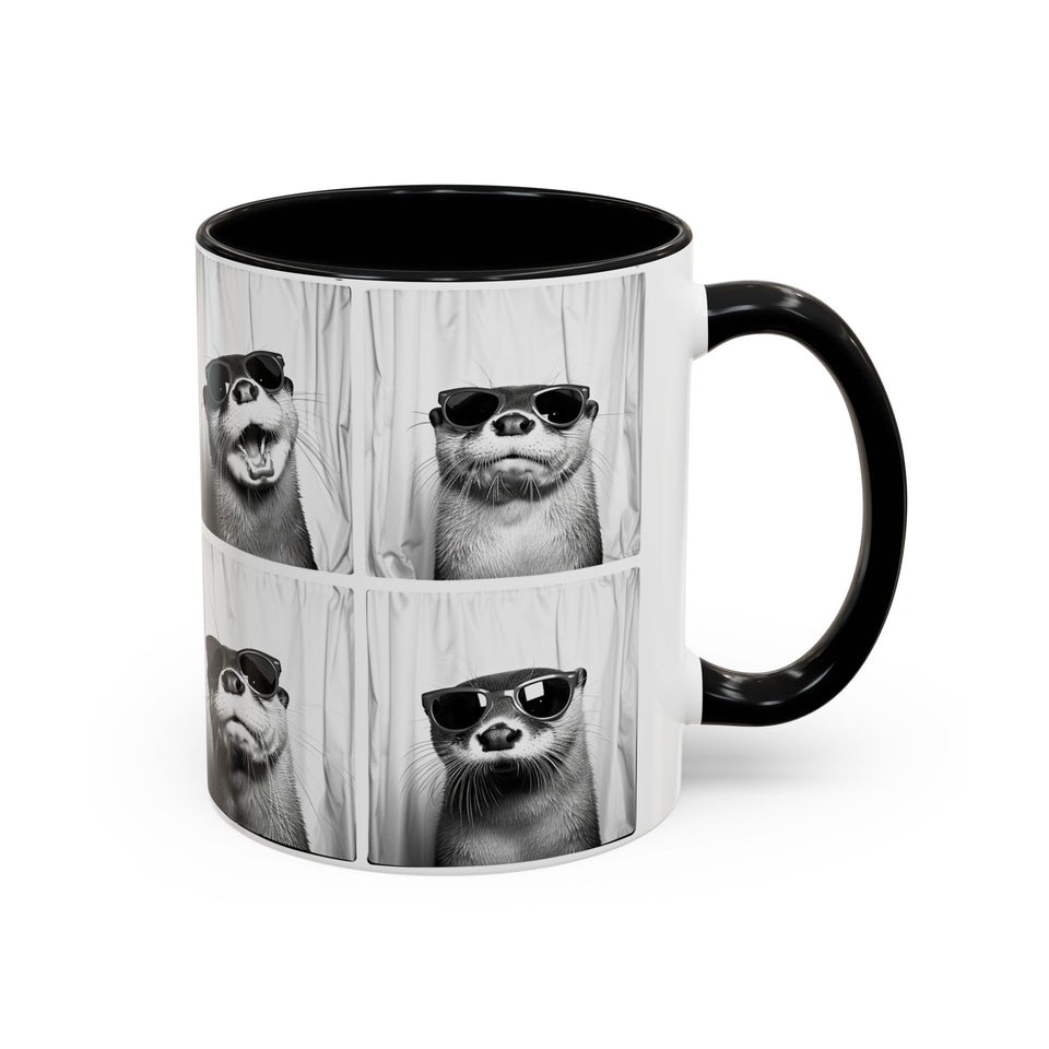 Otter Photo Booth Accent Coffee Mug, 11oz
