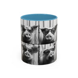Pig Photo Booth Accent Coffee Mugs