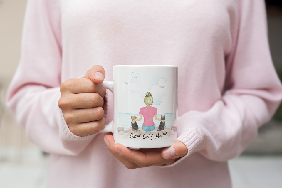 Personalized Custom Dog Mom Coffee Mug